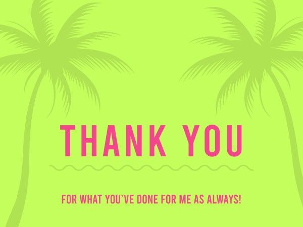 thanks, party, happy, Green Summer Thank You Card Template