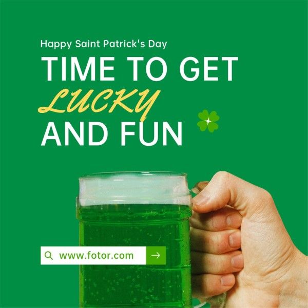 st patricks day, happy st patricks day, st. patrick, Green Saint Patricks Day Beer Promotion Instagram Post Template
