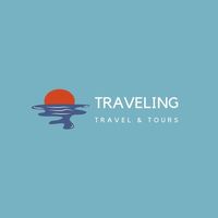 蓝色旅游和旅游 Logo