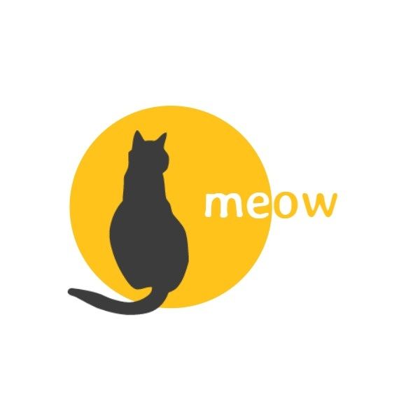 animal, meow, pet store, Cute Cat Icon Logo ETSY Shop Icon Template