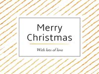 シンプルストライプメリークリスマス メッセージカード