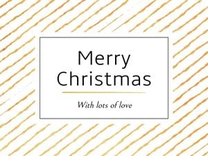 シンプルなストライプメリークリスマス メッセージカード