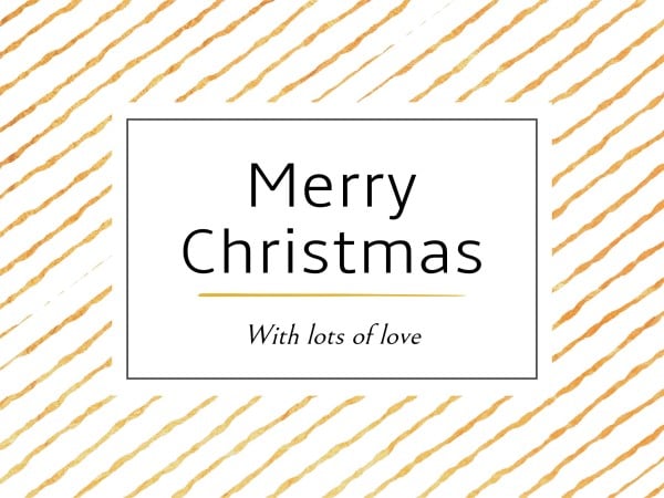 Simple Stripe Merry Christmas Card