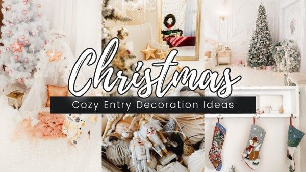 xmas, holiday decoration, christmas decoration, Cozy Simple Christmas Room Decoration Youtube Thumbnail Template