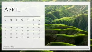 monthly, yearly, monthly calendar, Green Nature 2022 Calendar Template