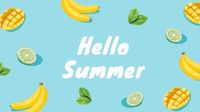 monthly signature, may, may hello, Hello Summer Youtube Channel Art Template
