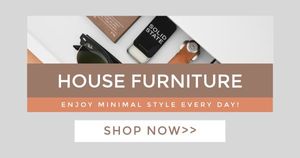 home furniture, lifestyle, housing, House Furniture Facebook Ad Medium Template