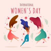 march 8, girls, female, Pink Illustration International Women's Day Instagram Post Template