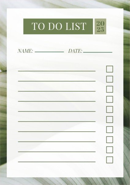 Pink To Do List Planner