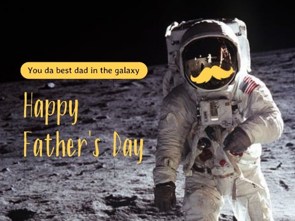 宇宙飛行士の父の日 メッセージカード