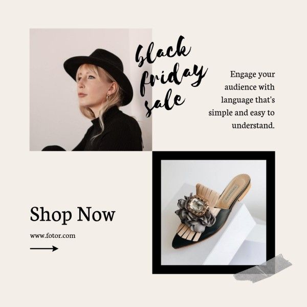 promotion, loafers, woman, Fashion Shoes Footwear Collection Marketing Branding Instagram Post Template