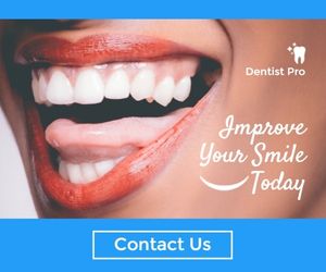 dentist, teeth, medical, Blue Dental Clinic Online Ads Medium Rectangle Template