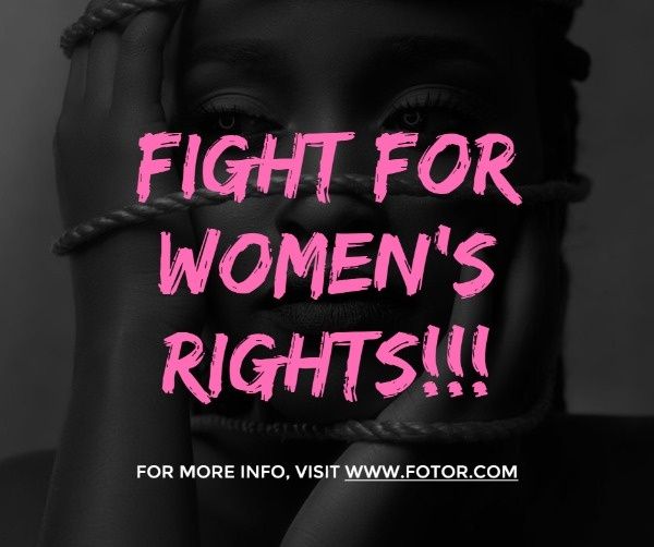 rights, girl, international womens day, Fight For Women's Right Activity Facebook Post Template