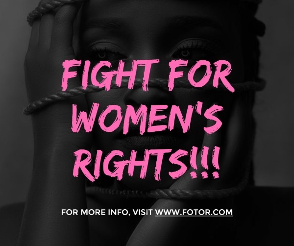 Fight For Women's Right Activity Facebook Post