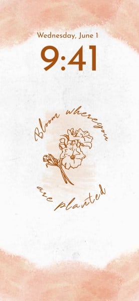 白とオレンジのイラストの花の引用