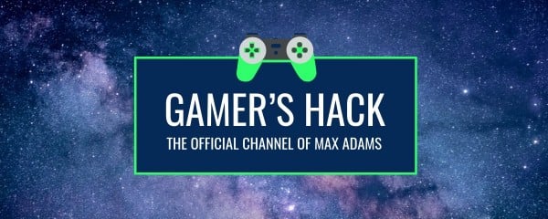 Blue Starry Gamer'S Hack Official Channel Twitch Banner