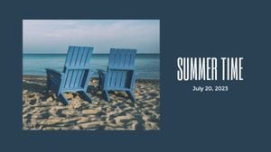 sea, ocean, chair, Blue Summer Time Youtube Channel Art Template