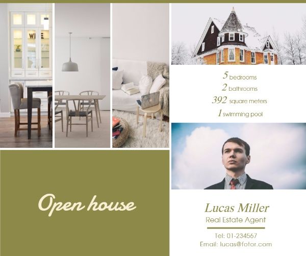 real estate, home for sale, broker, Open House Sales Facebook Post Template