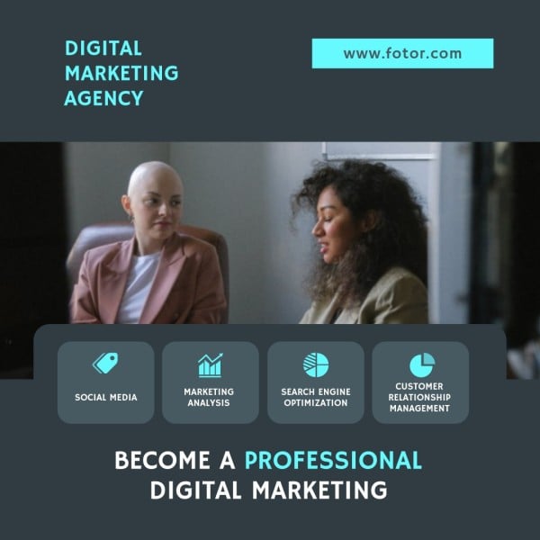 Dark Green Marketing Agency Introduction Instagram Post