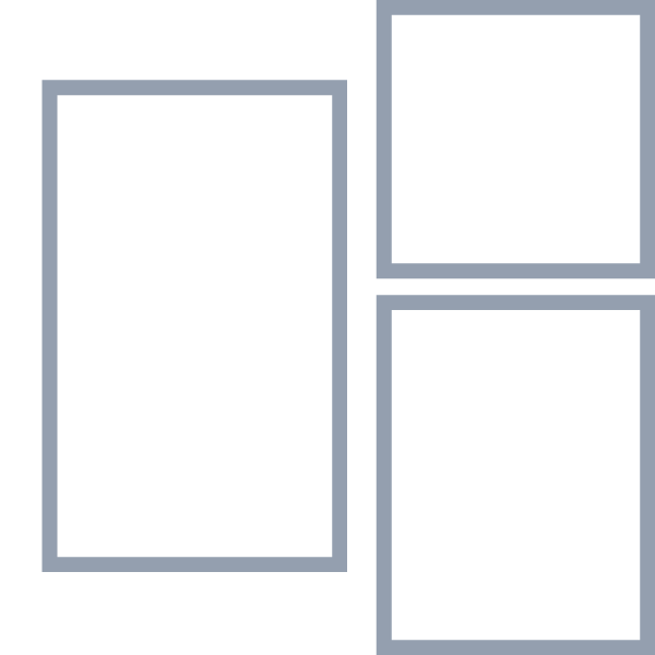 シンプルな長方形コラージュブランク クラシックコラージュ
