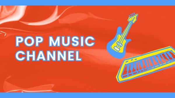 Red Pop Music Channel Youtube Channel Art