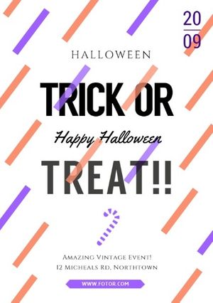 happy halloween, halloween, festival, Trick Or Treat Flyer Template