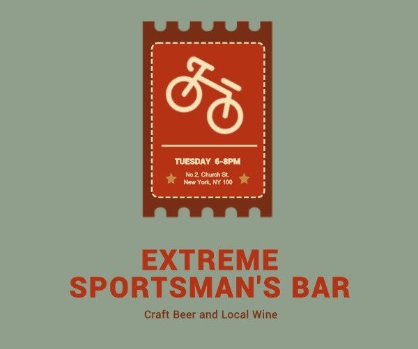 party, event, cycle, Sportsman's Bar Facebook Post Template