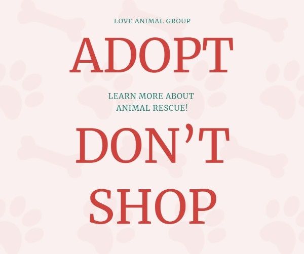 animal abuse, love, adoption, Save Animal With Adopting Facebook Post Template