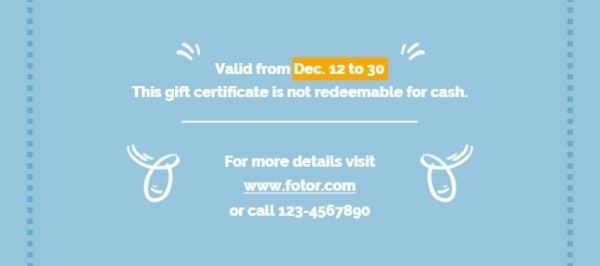 Gift Voucher Gift Certificate