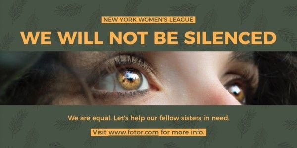 girl, woman, girl power, Speaking For Women's Right Campaign Twitter Post Template