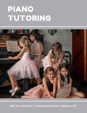 training, tutoringshcool, school, Piano Tutoring Flow Program Template