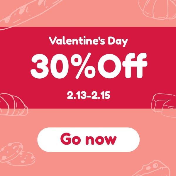 discount, promotion, business, Red Valentine Sale Coupon Instagram Ad Template