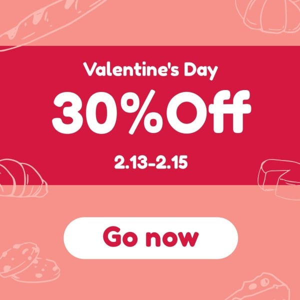 Red Valentine Sale Coupon Instagram Ad
