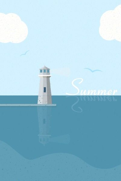 four seasons, season, summer time, Summer Landscape Pinterest Post Template