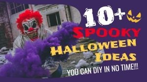 festival, holiday, happy halloween, Spooky Halloween Tricks  Youtube Thumbnail Template