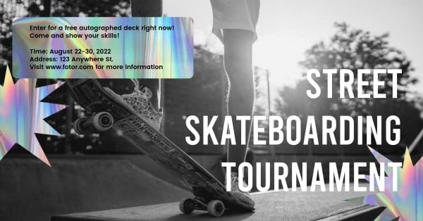Black Street Skateboarding Tournament Facebook Event Cover