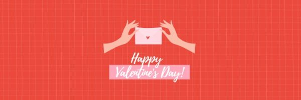 happy valentine, valentines day, valentine day, Red Valentine Twitter Cover Template