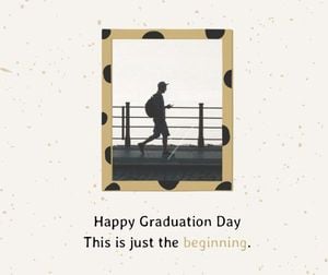 graduate, greeting, school, White Clean Photo Graduation Wishes Facebook Post Template