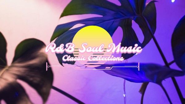 cyberpunk, leaf, classic, Purple Leaves Soul Music Youtube Channel Art Template