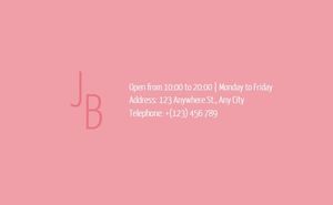 beauty salon, makeup, cosmetic, Pink Color Background Of Beauty Center  Business Card Template