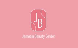 美容センターのピンク色の背景 名刺・ショップカード