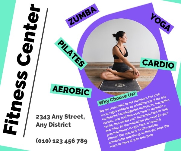 Fitness Center Promotional Flyer Facebook Post