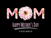 Black And Pink Creative Modern Mother's Day Card