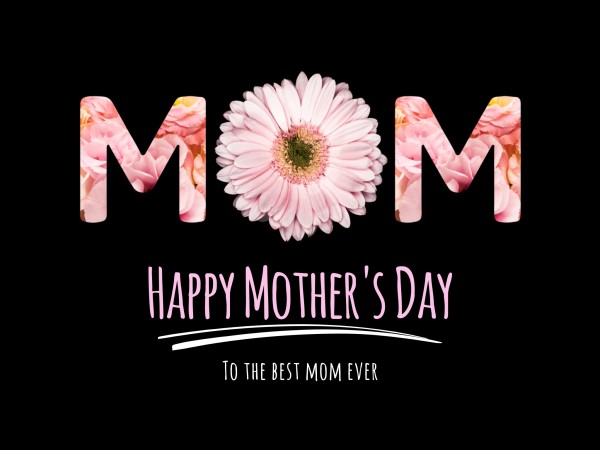 Schwarz und Pink Kreativer moderner Muttertag