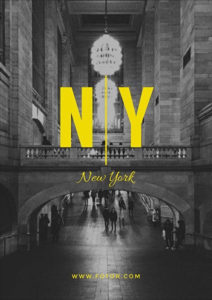 explore, architecture, city, New York Landscape  Poster Template
