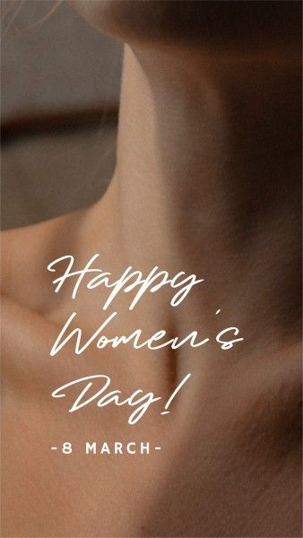 happy womens day, women power, photo, Beige Quote International Womens Day Instagram Story Template