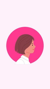 ピンクの漫画民族の女性キャラクター Instagramハイライトカバー