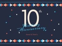 10th Anniversary Party Card