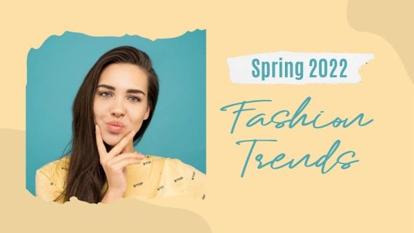 fashion trends, girl, social media, Yellow Fashion Spring Trends Youtube Thumbnail Template