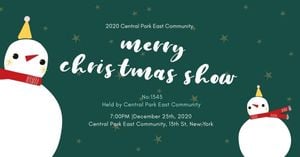 Green Merry Christmas Show Facebook Event Cover